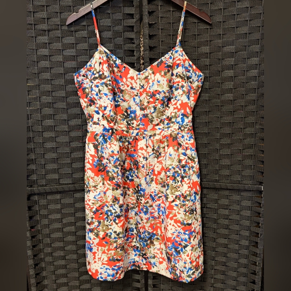 J. Crew Multicolor Floral Mini Dress